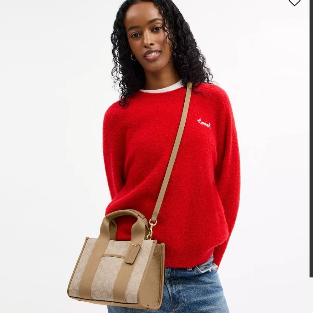 Coach Smith Tote 24 Beige Signature Canvas Tote - Picture 5 of 6